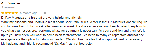 Chiropractic Vineland NJ Back Pain Relief Center Testimonial